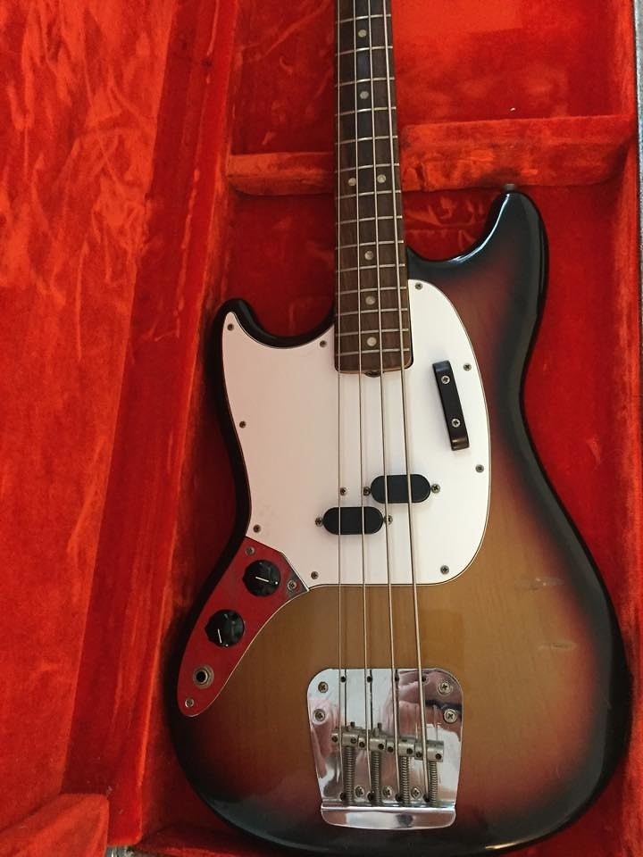 Fender Mustang Bass 1975 Sunburst LEFT HANDED LEFTY RARE