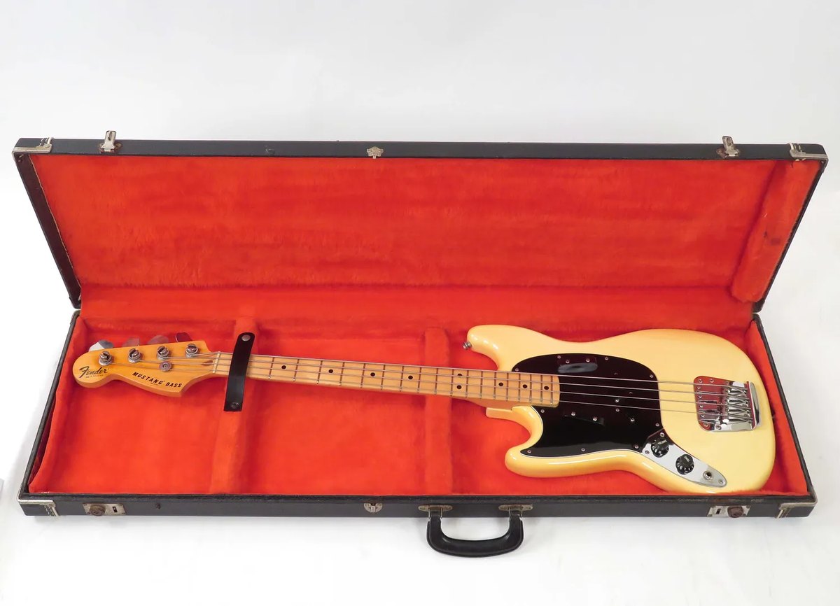 1979 Fender Mustang Bas Olympic White Lefty Left Handed
