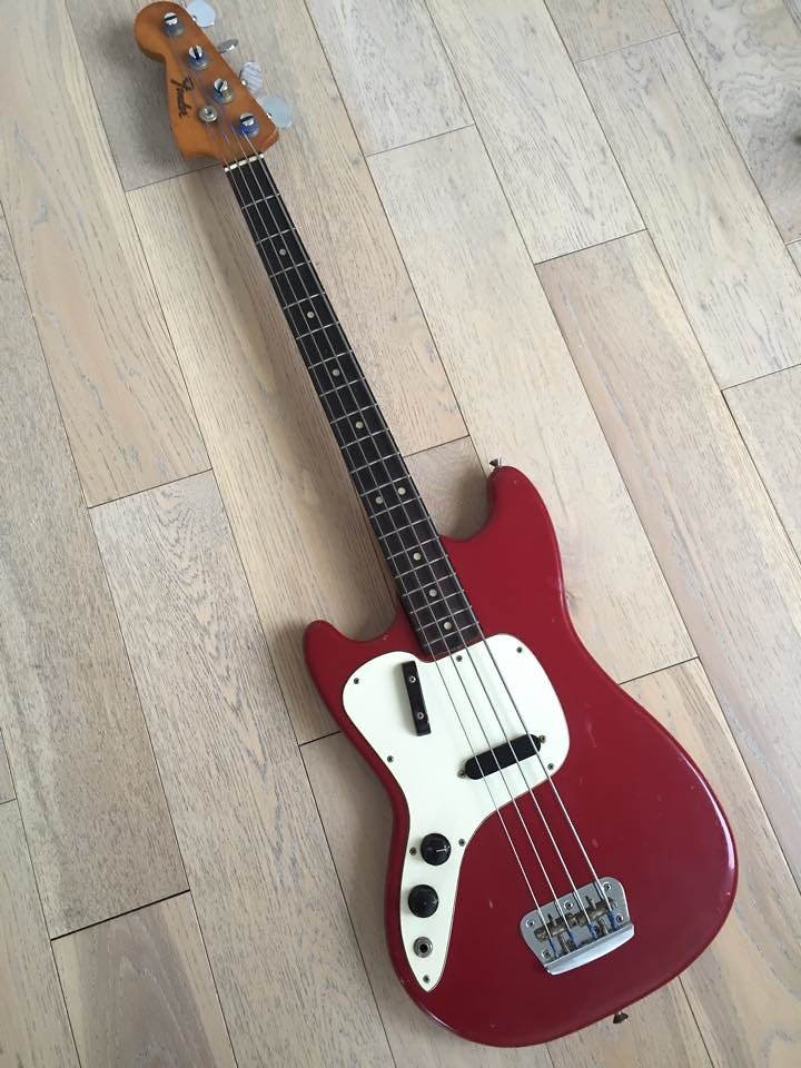 Fender Musicmaster Bass 1971 Dakota Red LOLIPOP TUNERS LEFT HANDED LH